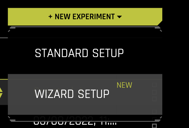 Wizard Setup option