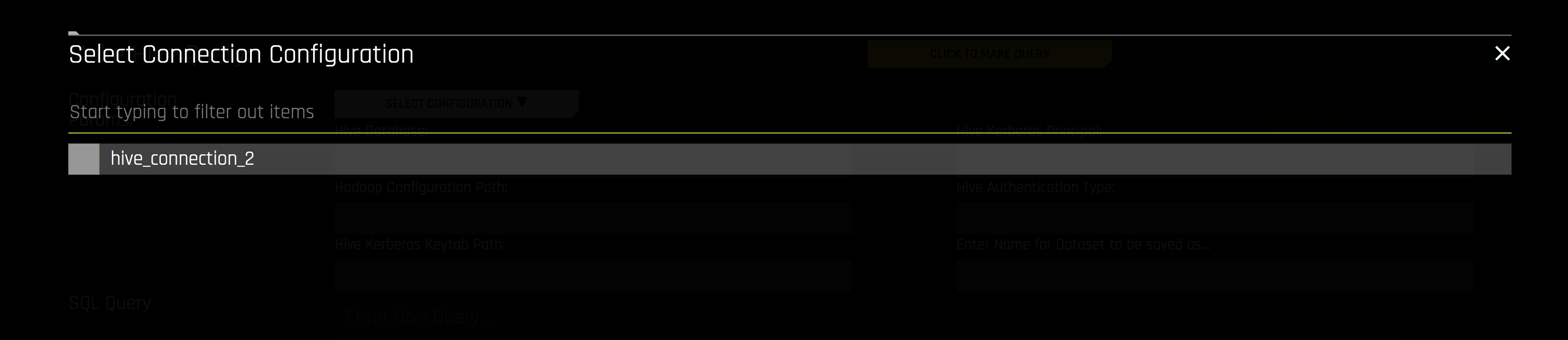 Select Hive configuration