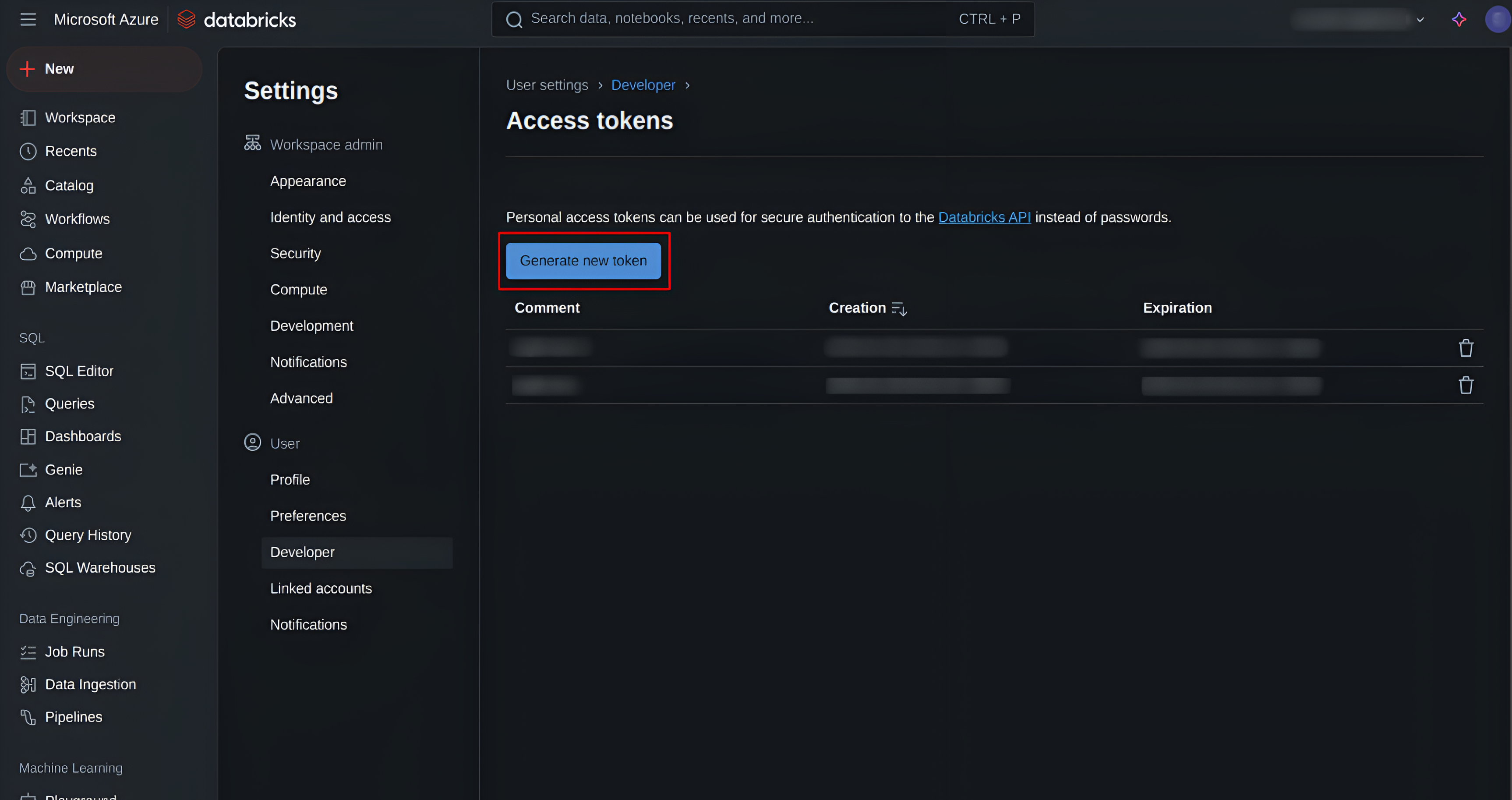 Access token
