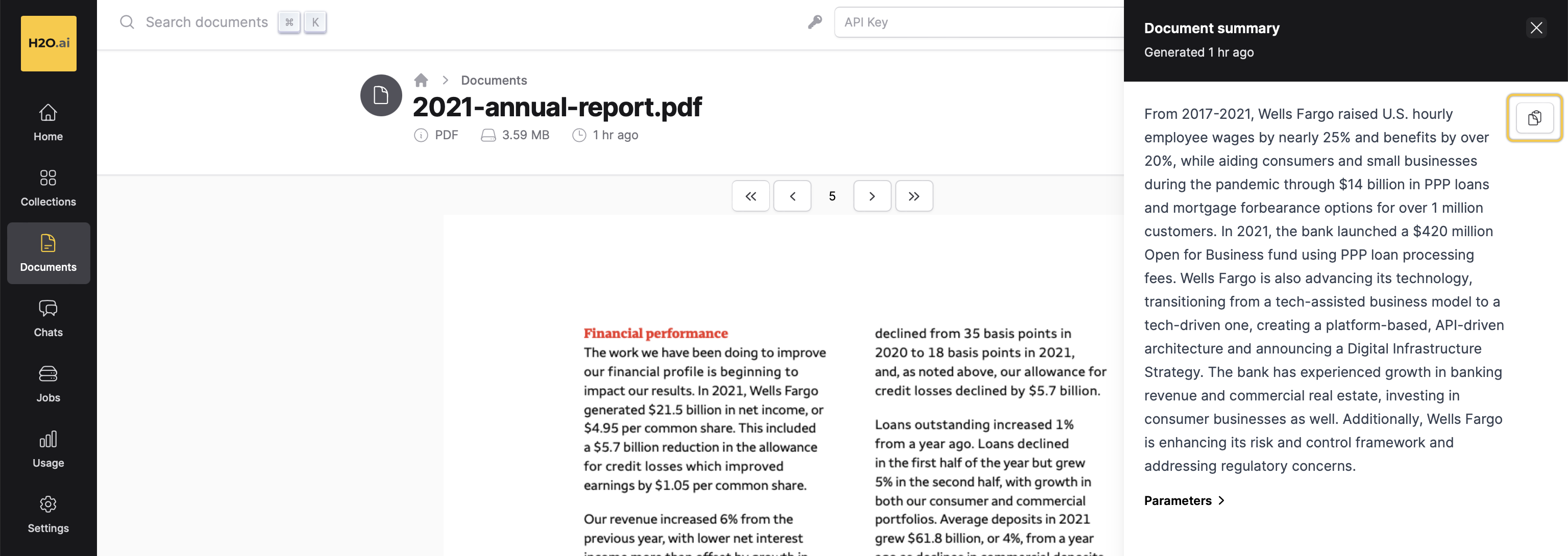 Copy document summary