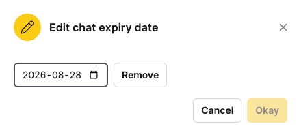 Edit chat expiry date