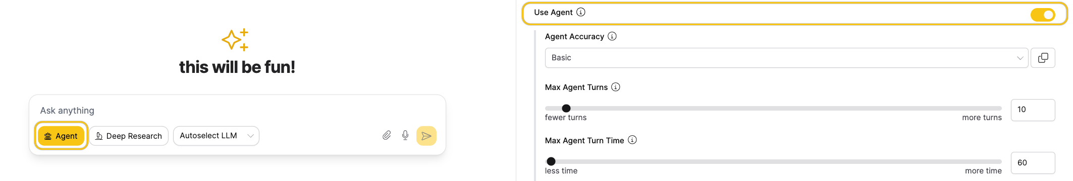 Enable the agent