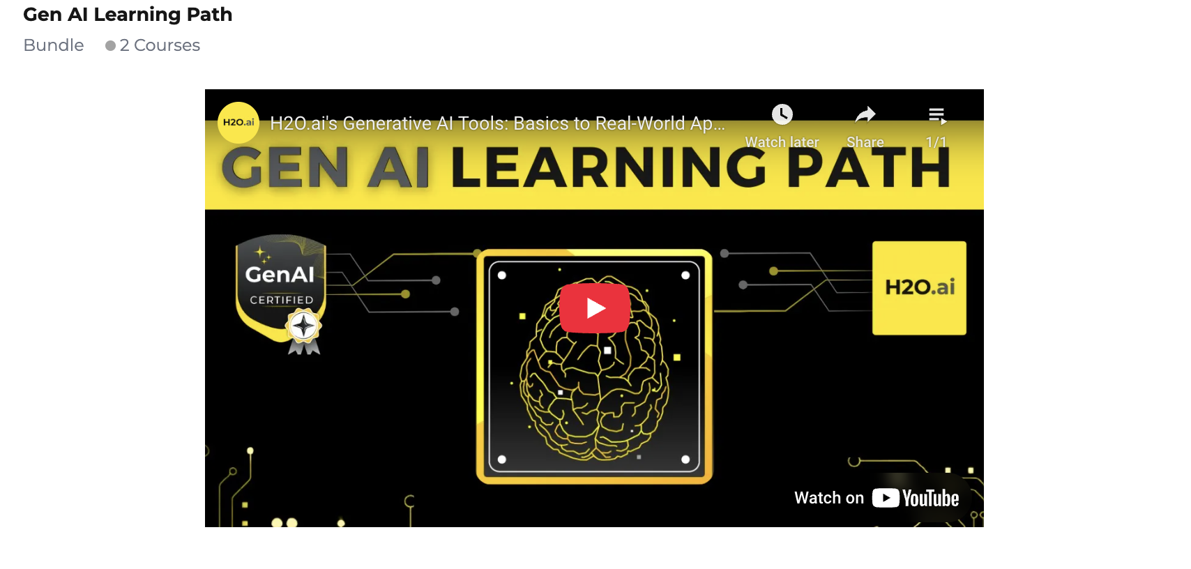 Gen AI Learning Path