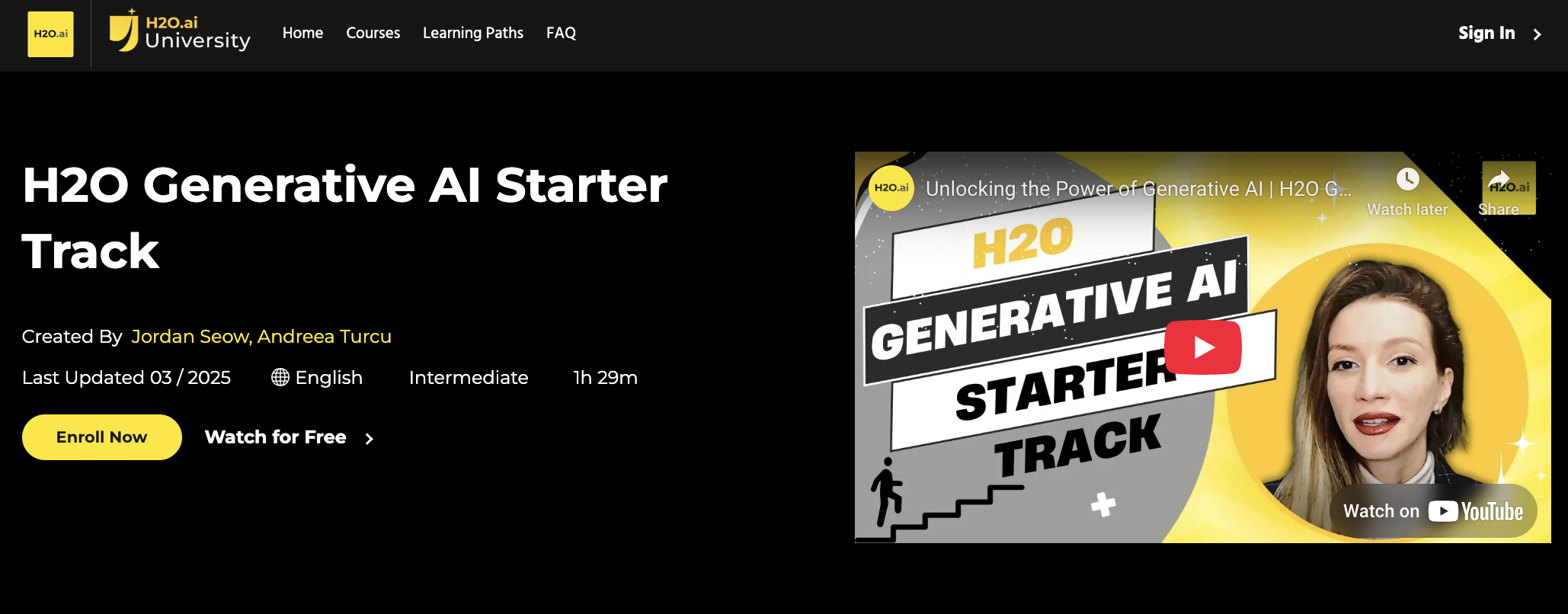 H2O Generative AI Starter Track