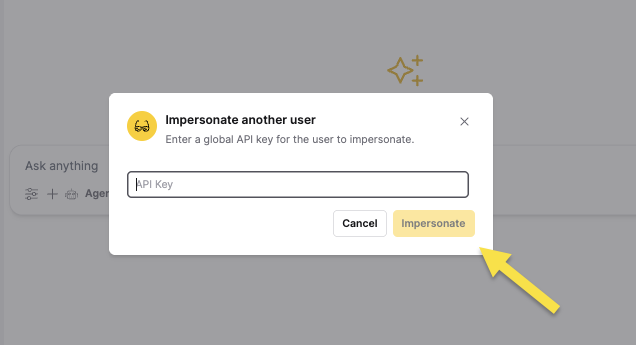 Impersonate another user