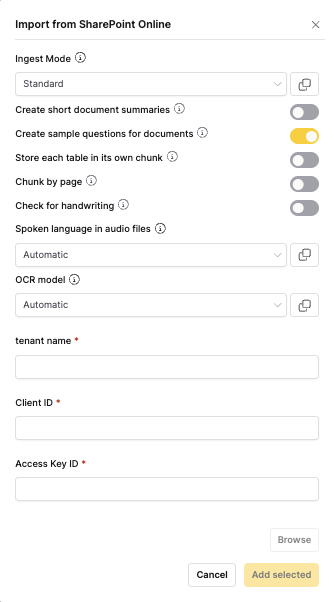 Import from SharePoint Online