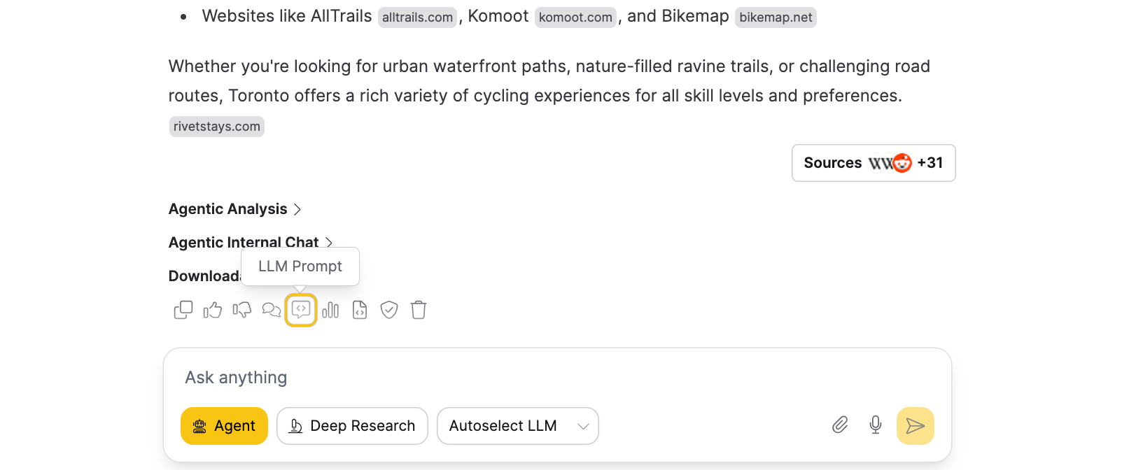 LLM Prompt button