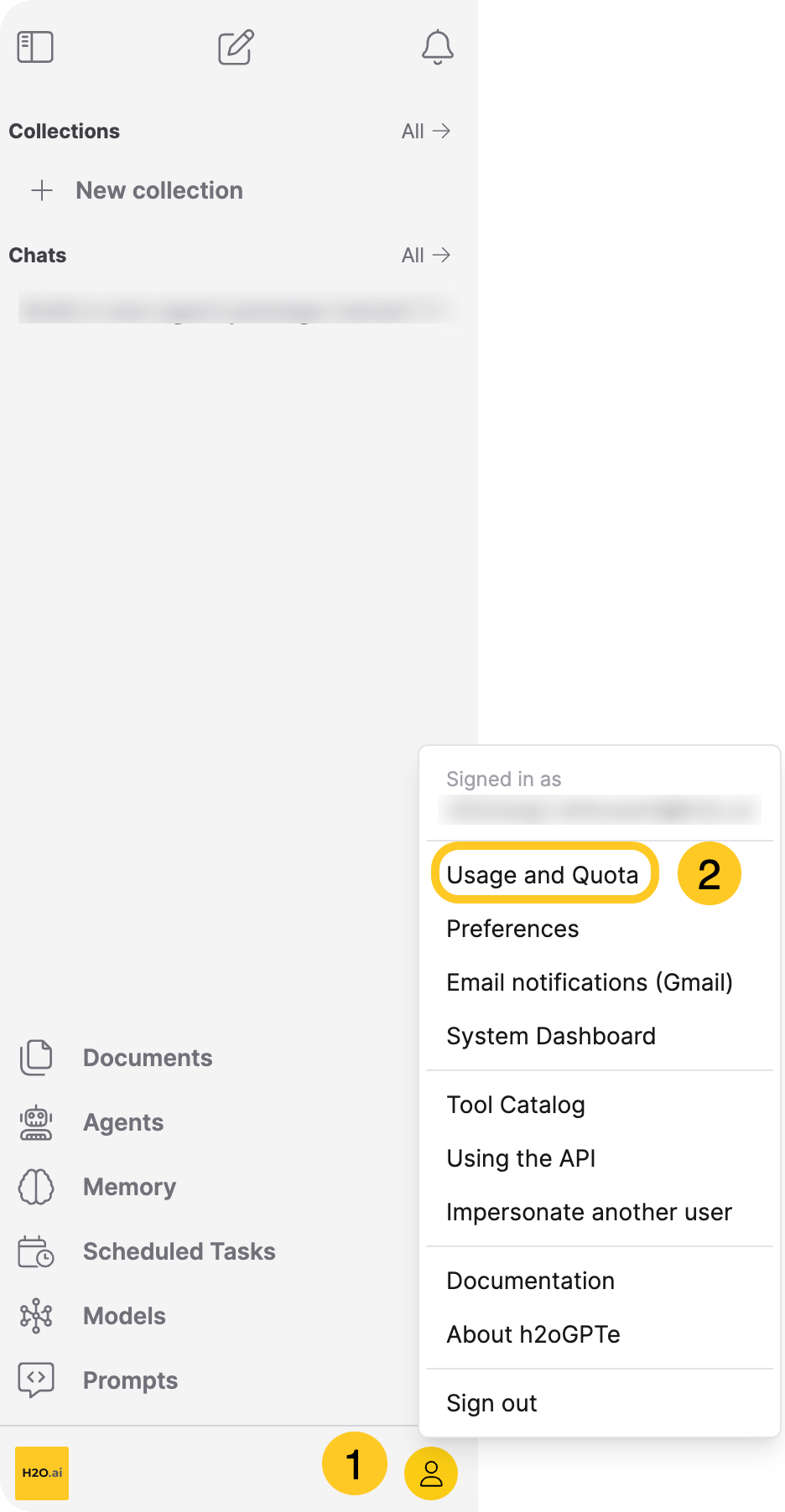 Open Usage and Feedback Page