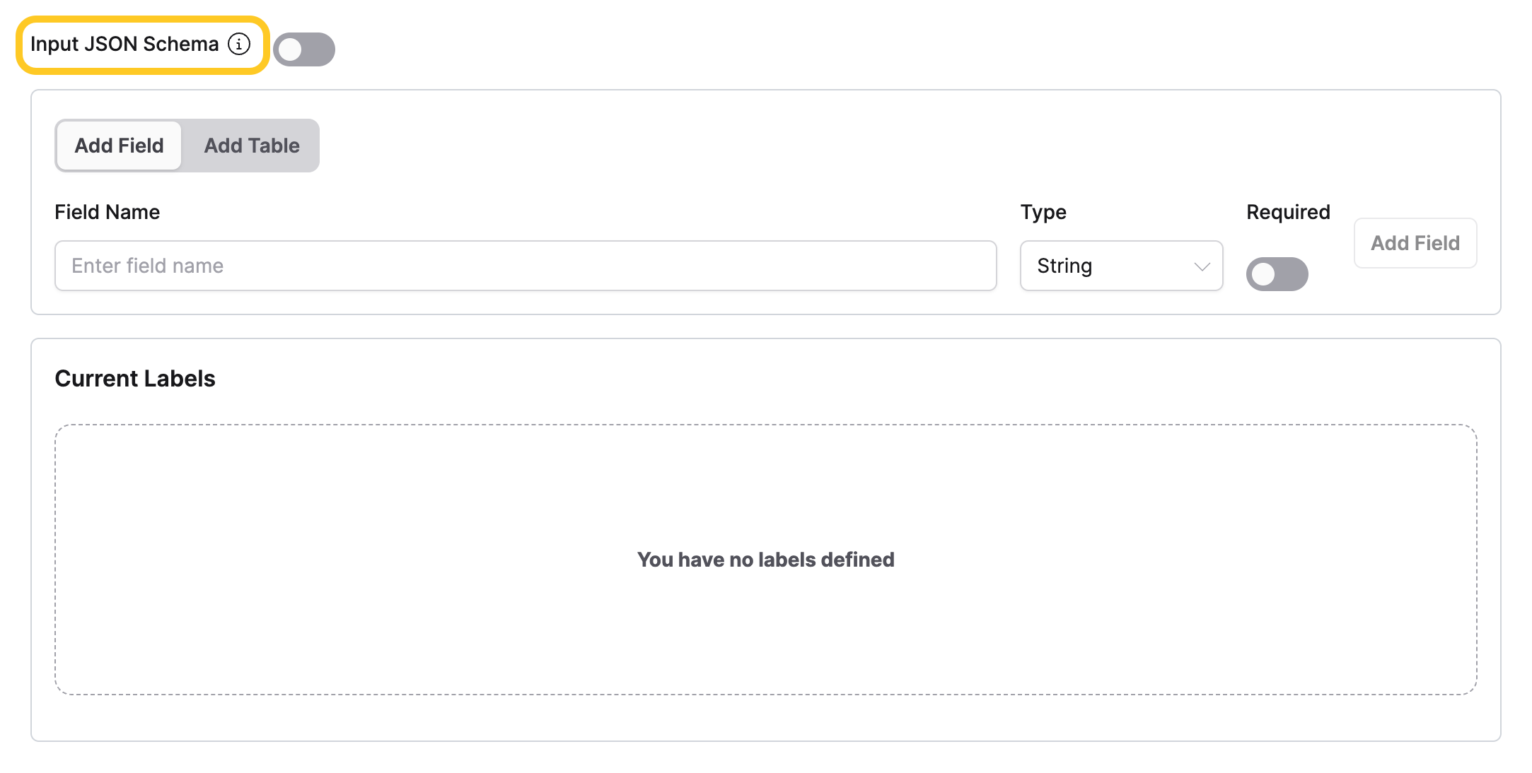 Schema Settings