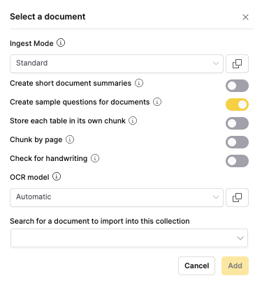 Select Existing Document