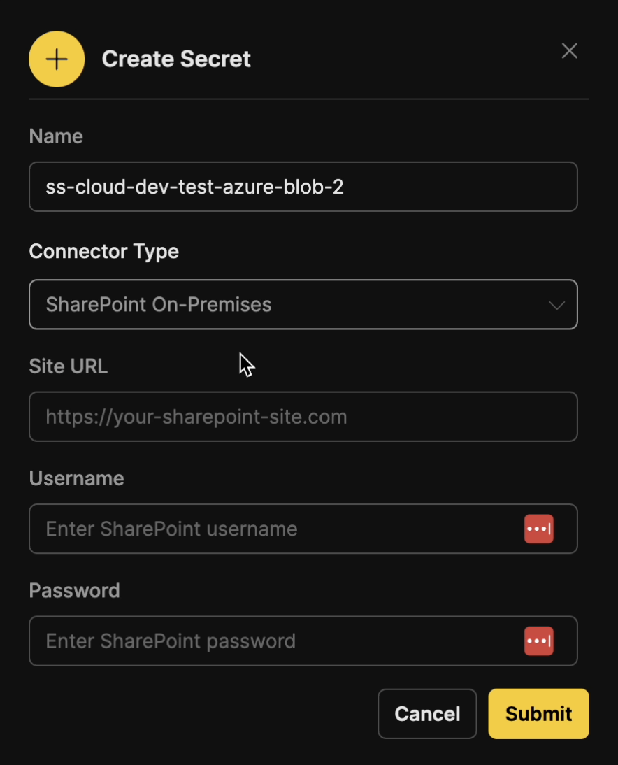 SharePoint On-Premises Credentials