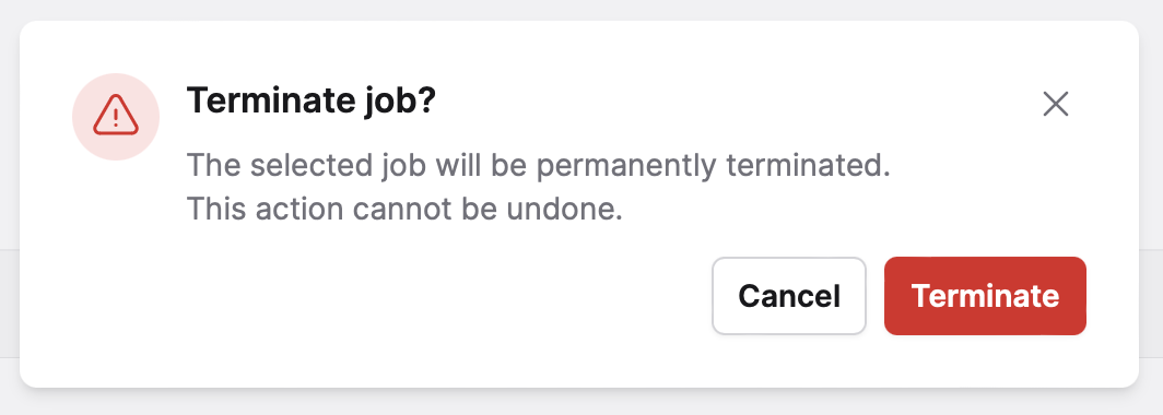 Terminate Job