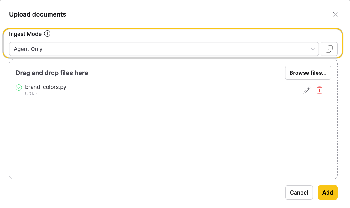 Upload document