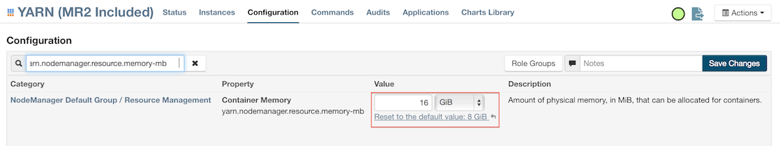 Cloudera configuration