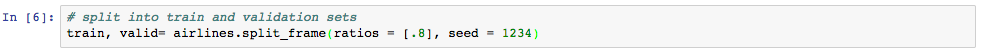 Split the dataset into training and validation sets