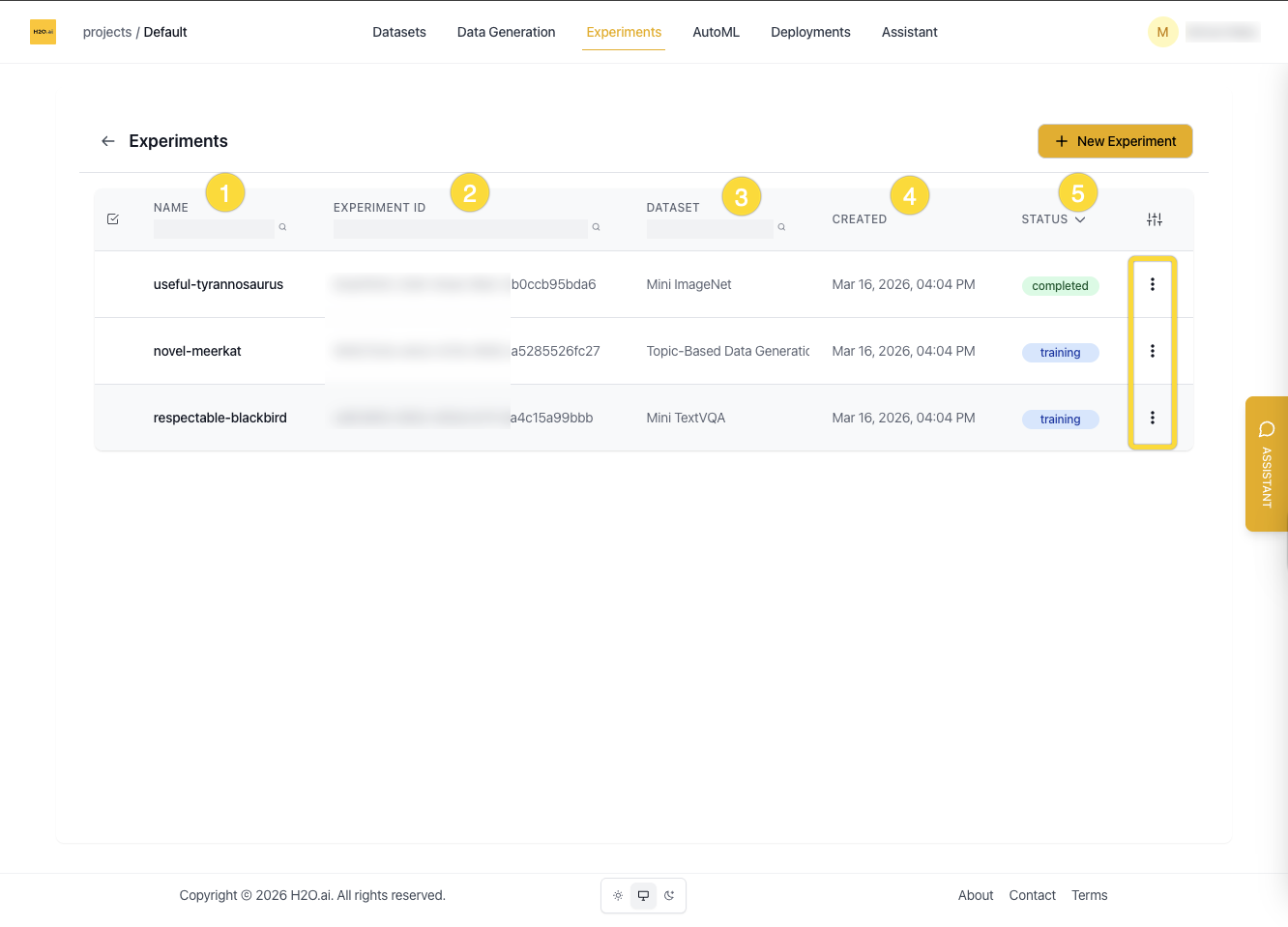 Experiment UI Placeholder