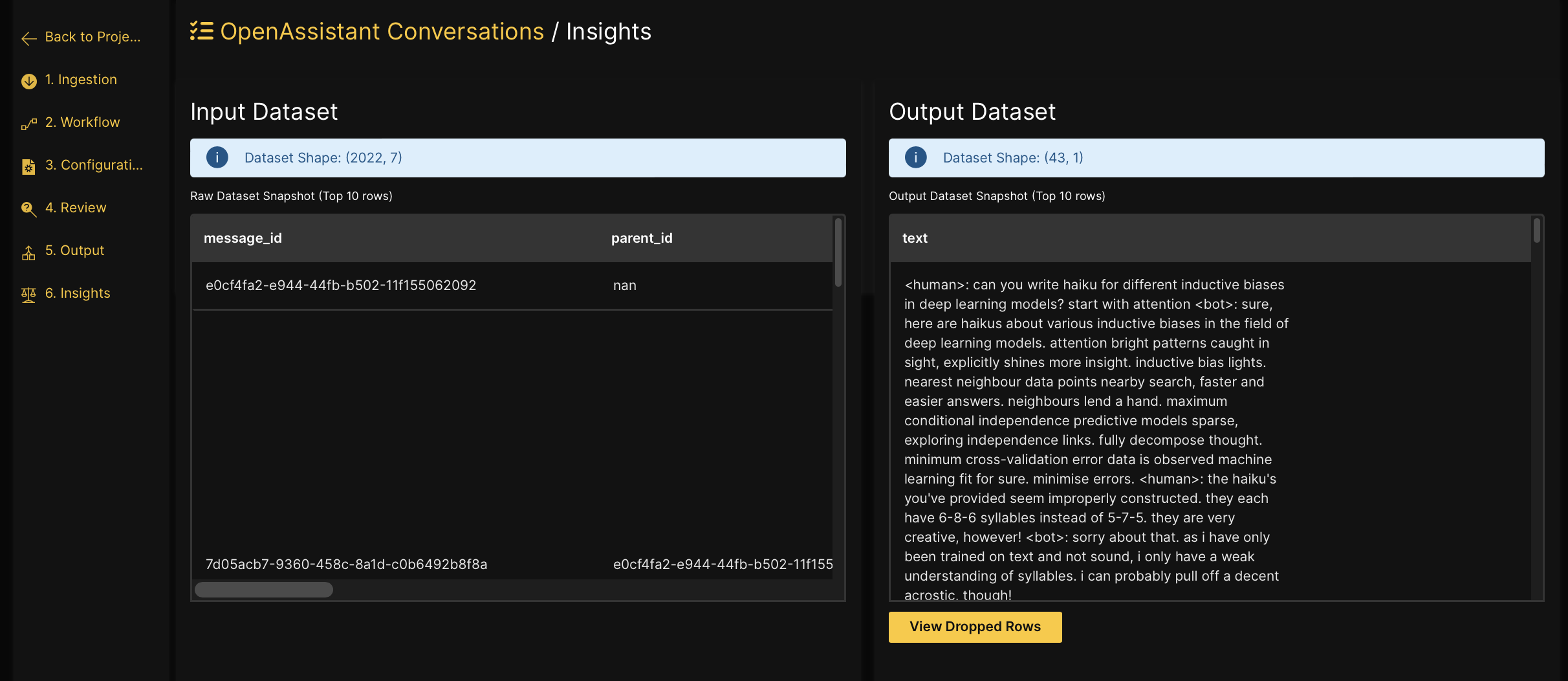 Insights tab