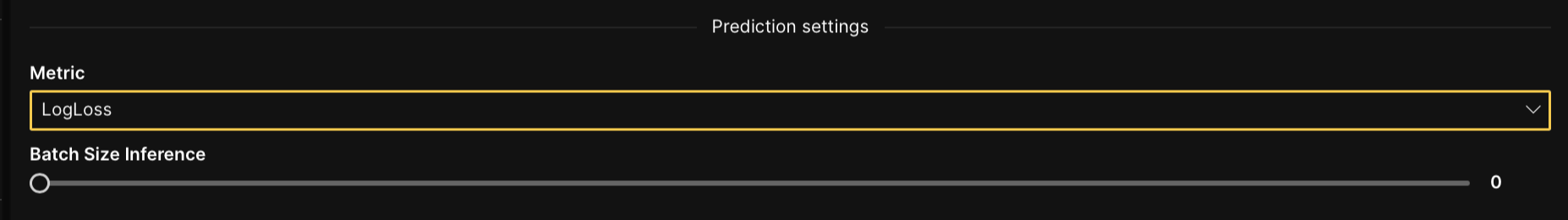 prediction settings