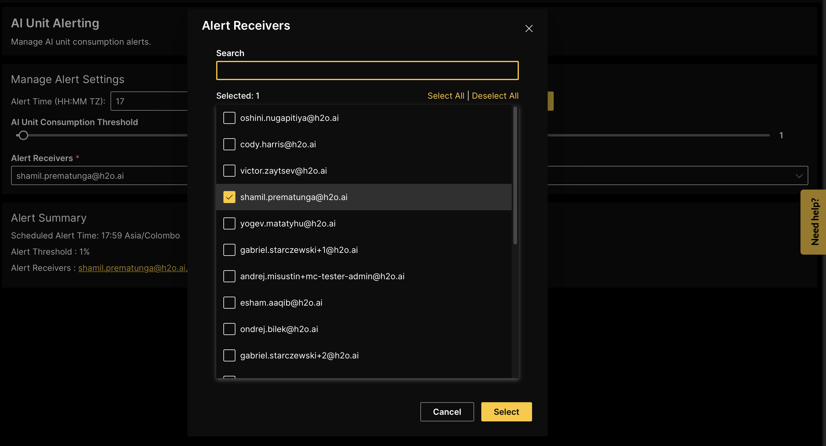 alert receivers