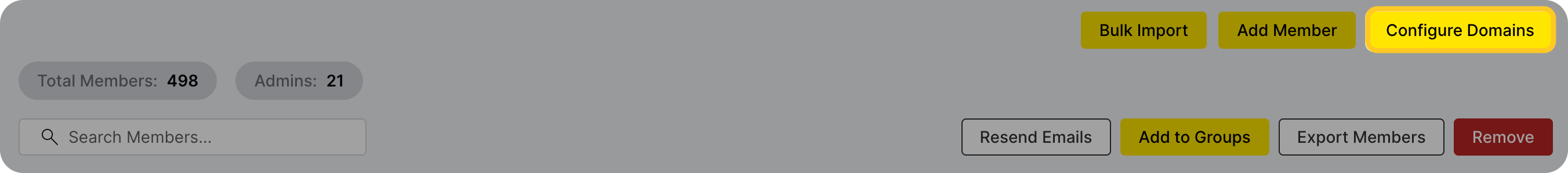 configure domains button
