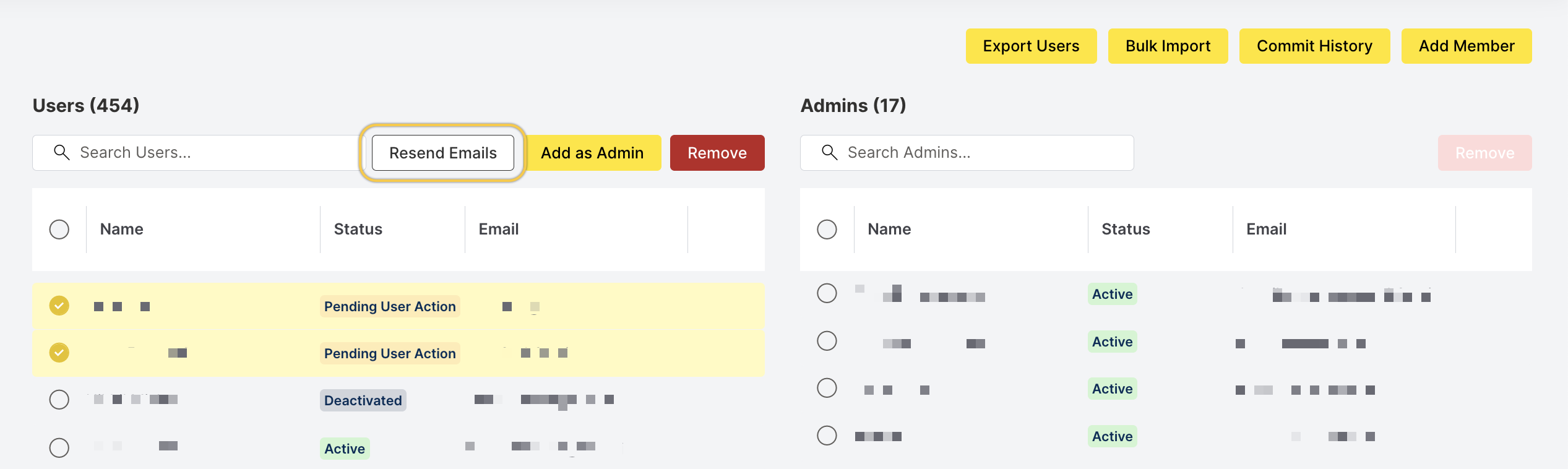 resend emails