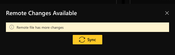 sync the change