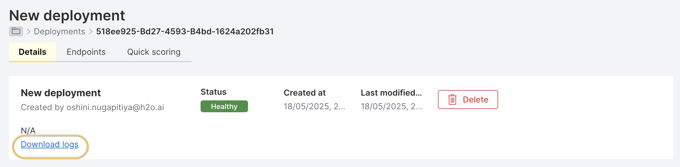 download logs