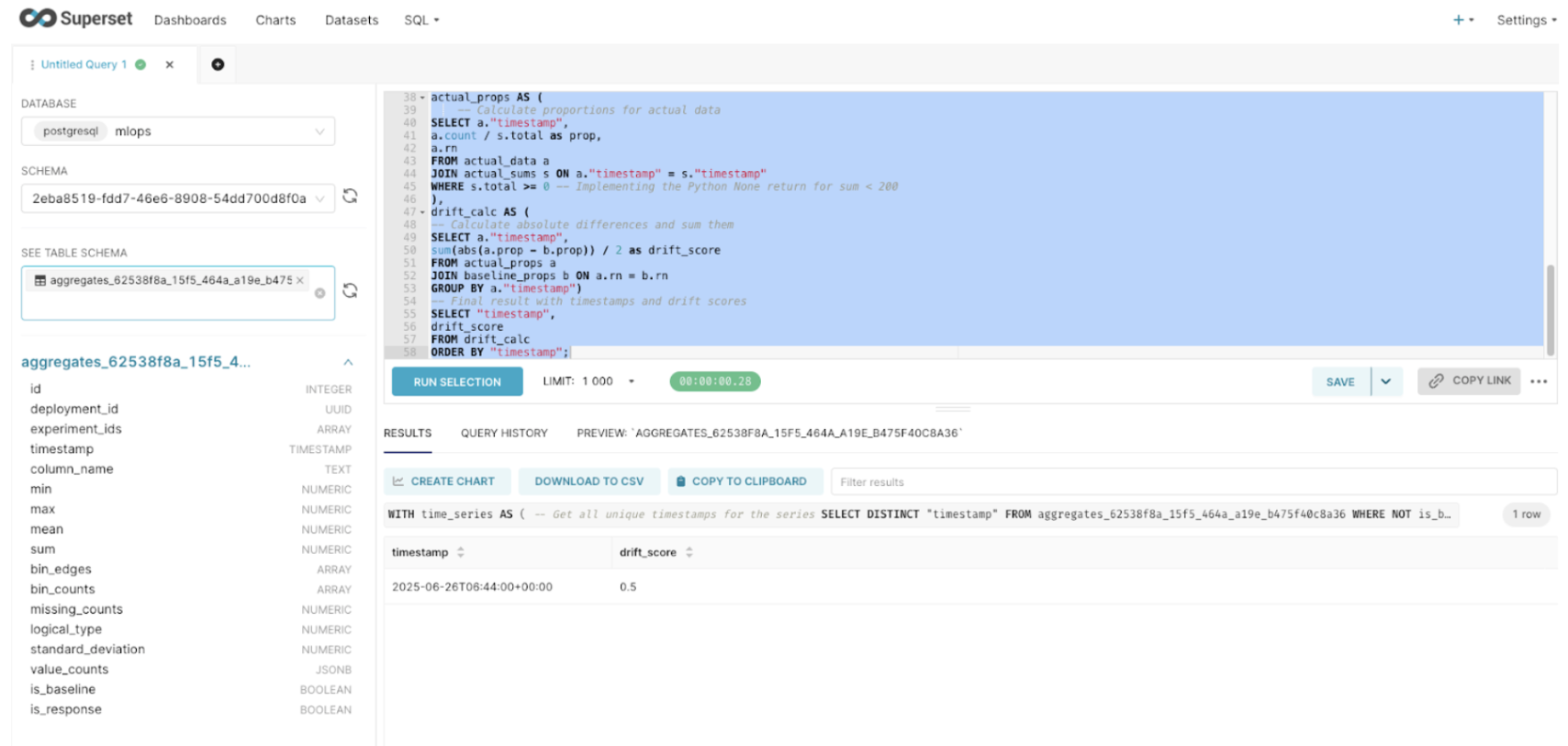 Drift query