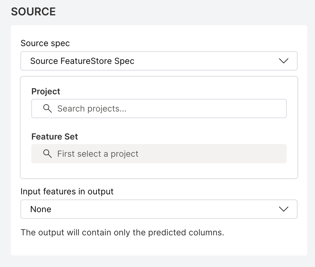 Feature Store source spec