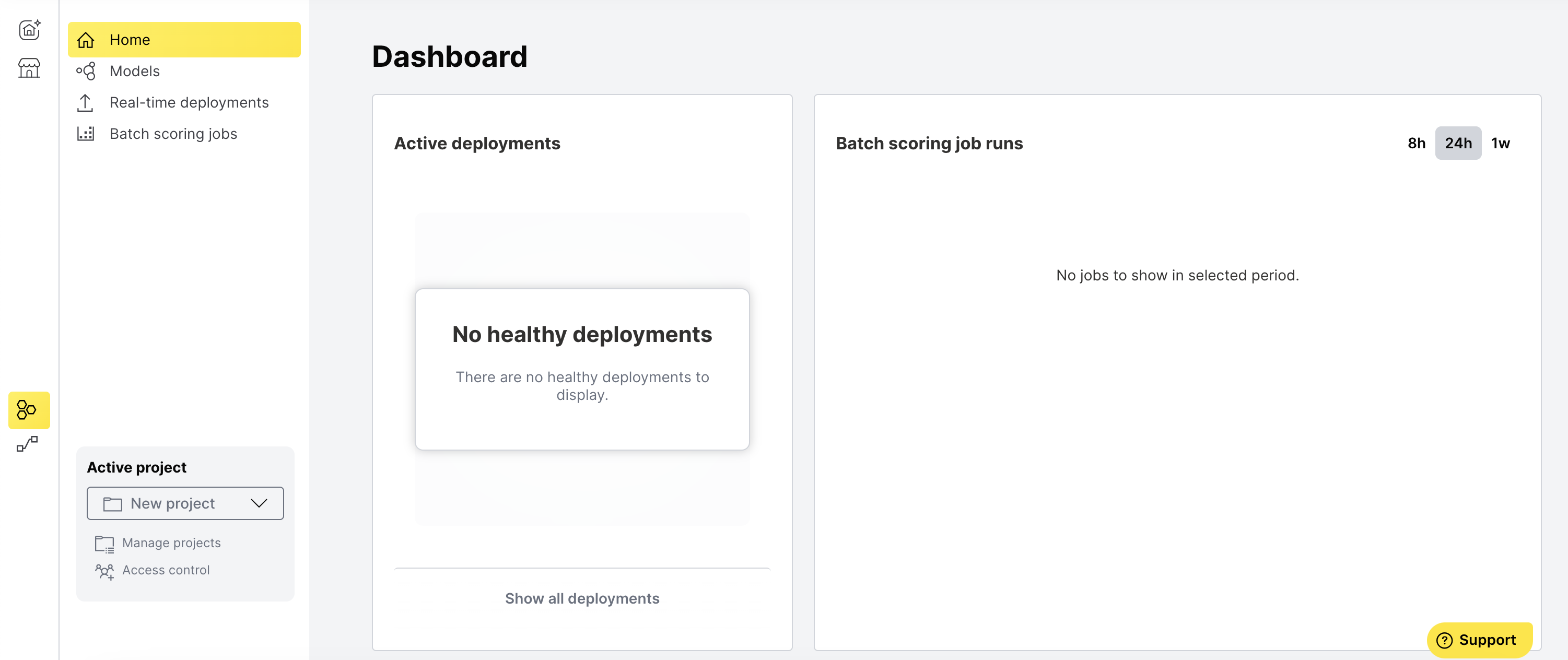 Project dashboard