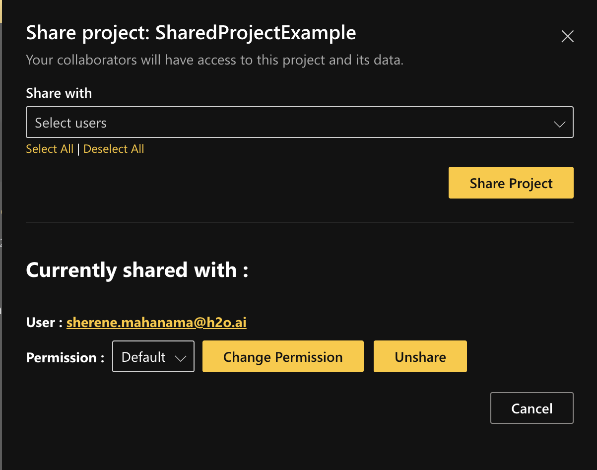 Share a project in MLOps