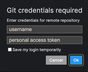 Git clone credentials