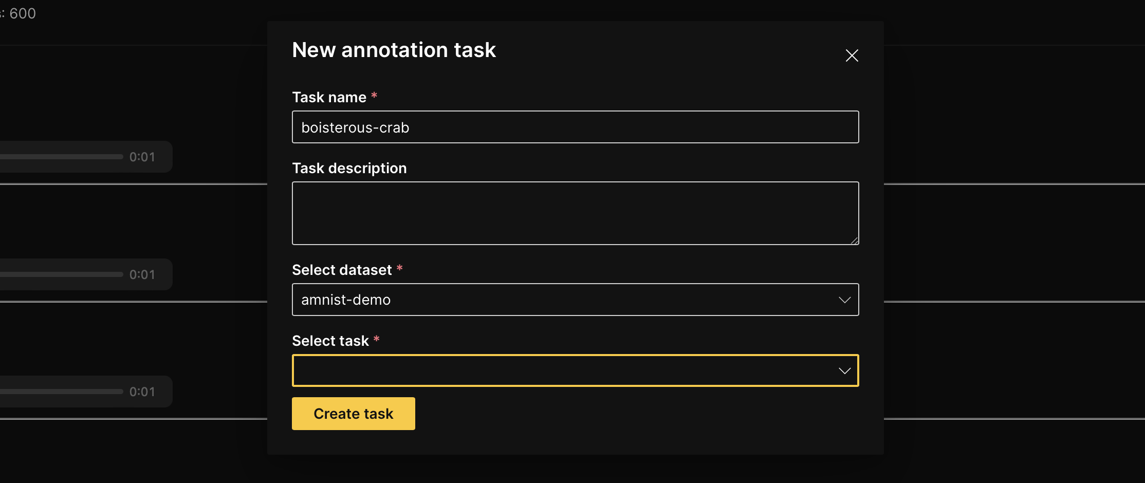 Create an annotation task