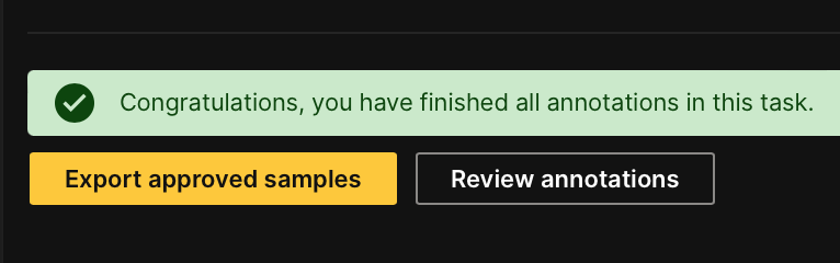 Notification of completed annotation task